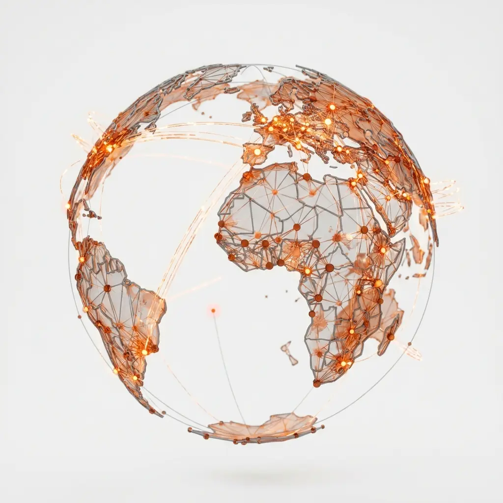 Global logistics network visualization